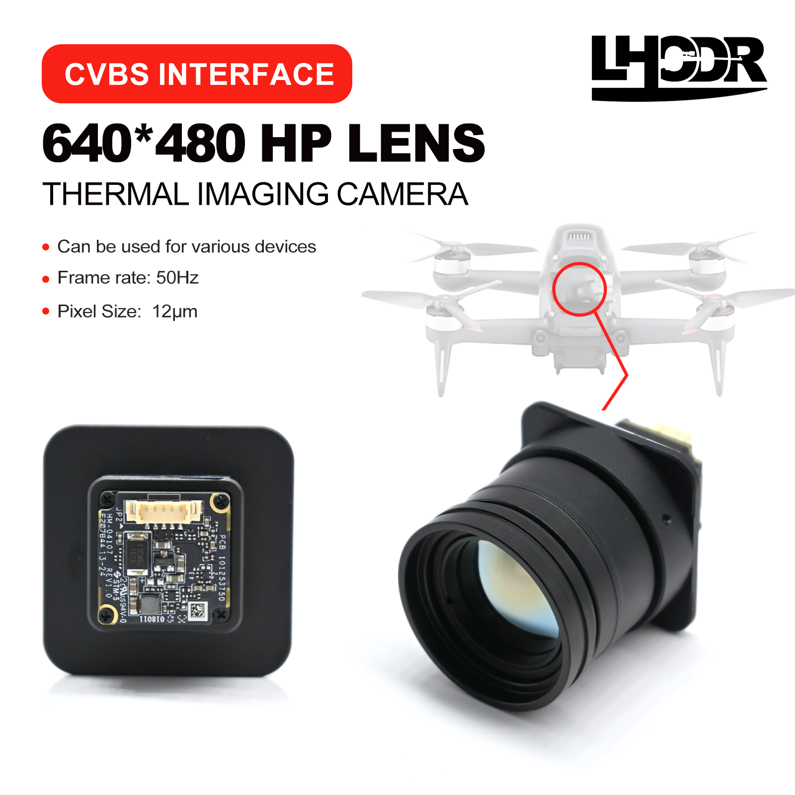 30mm 640x480 pix Drone thermal - Drone Camera Lens avaliação e preço