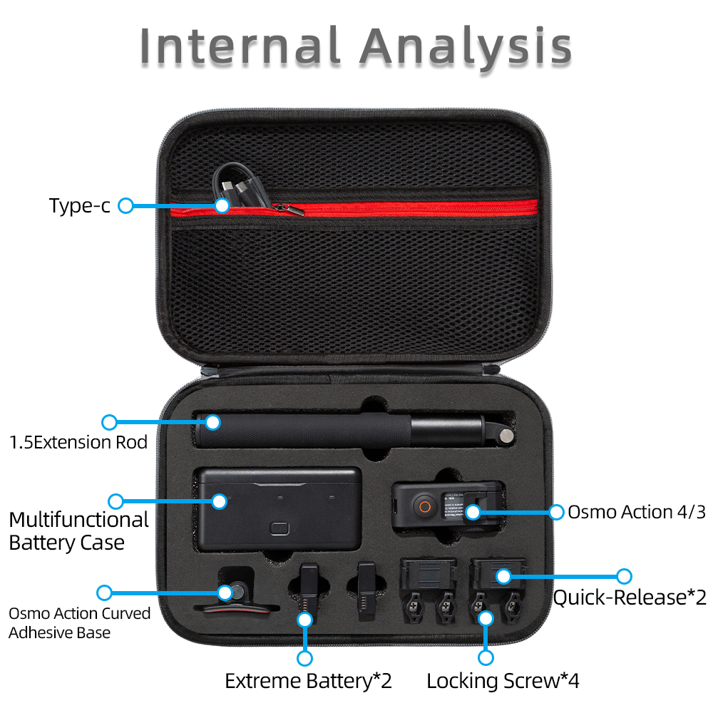 For DJI Osmo Action 4 Storage  - Drone Camera Action avaliação e preço