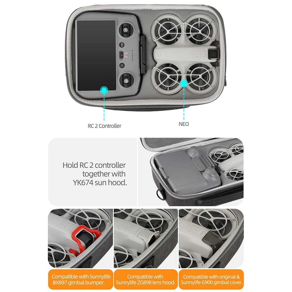For DJI NEO RC 2 Remote Contro - Drone Camera Case avaliação e preço