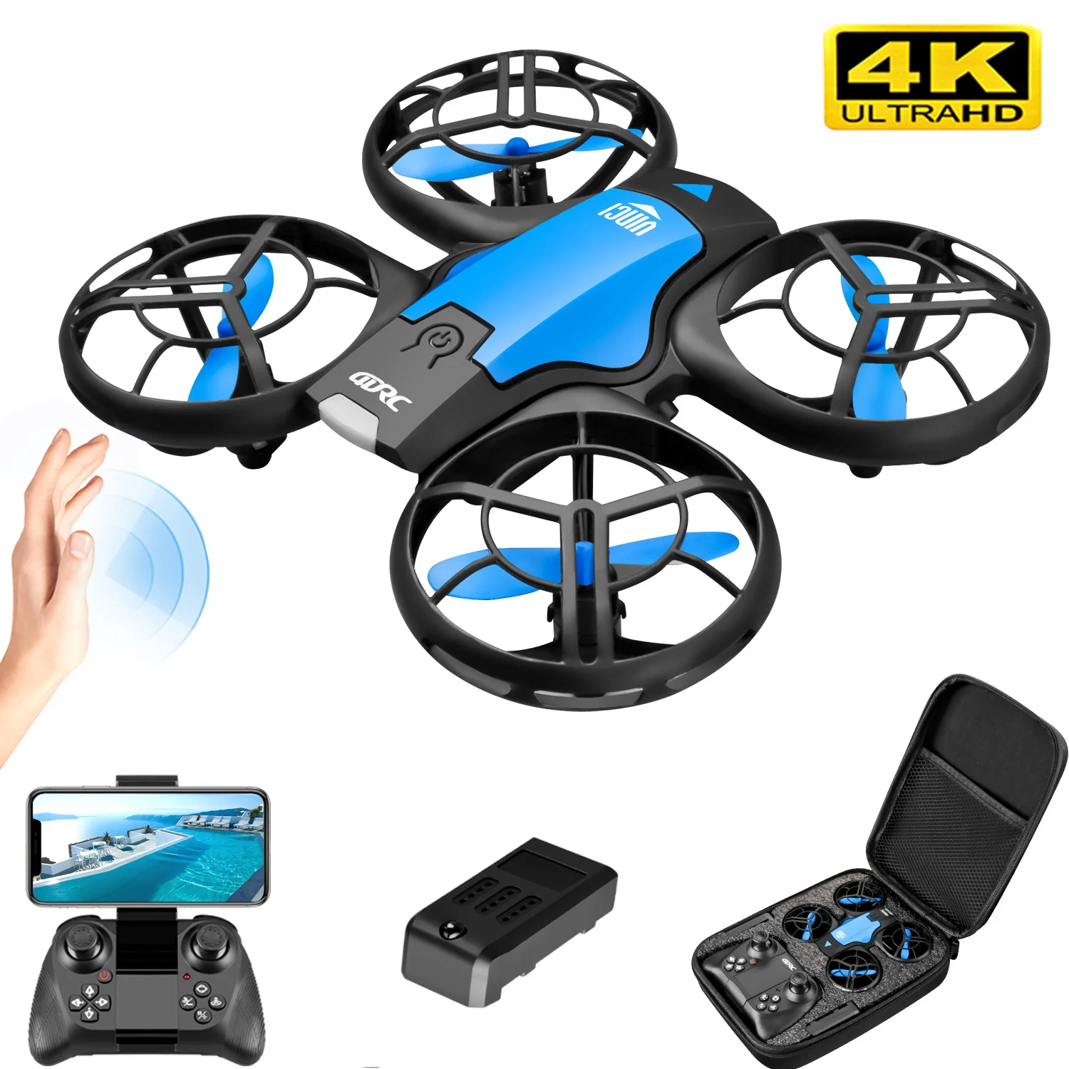 V8 New Mini Drone 4k professio - Drone Camera Wide Angle avaliação e preço
