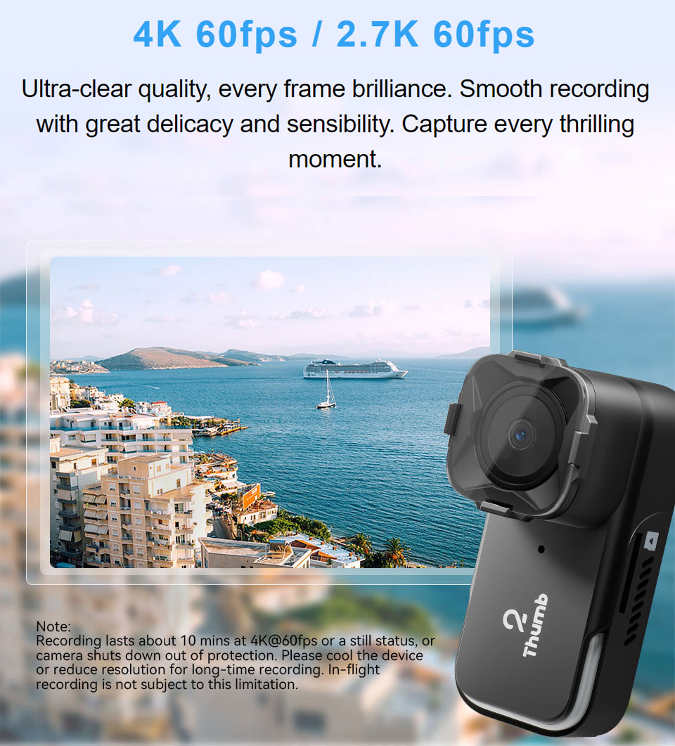 New Version RunCam Thumb 2 4K  - Drone Camera 4K avaliação e preço