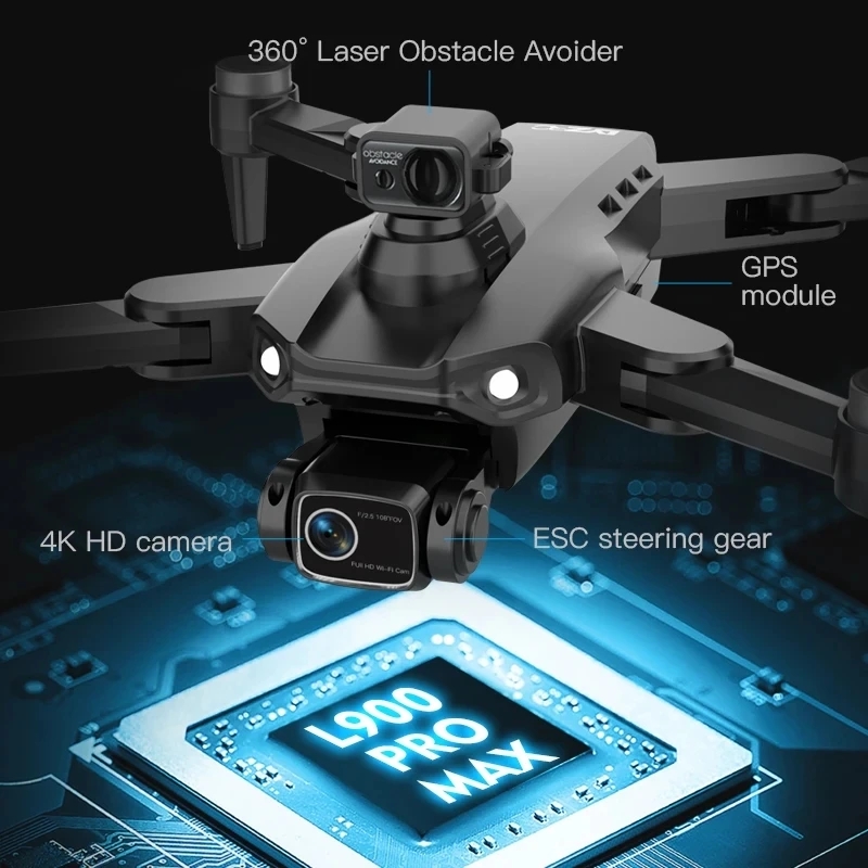 L900 Pro MAX GPS Drone 4K Prof - Drone Camera Wide Angle avaliação e preço