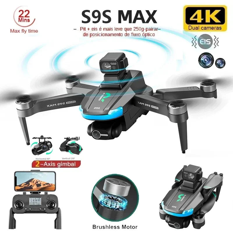 NEW S9S MAX MINI Drone 4K 2-Ax - Drone Camera With Gimbal avaliação e preço