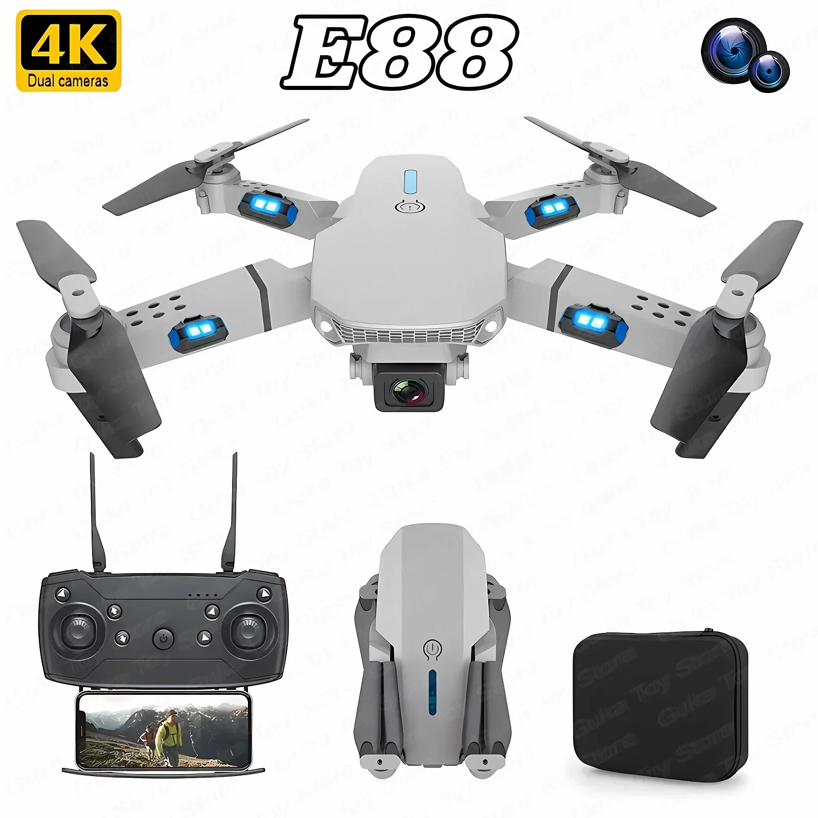 E88 Pro WIFI FPV Drone Wide An - Drone Camera Wide Angle avaliação e preço