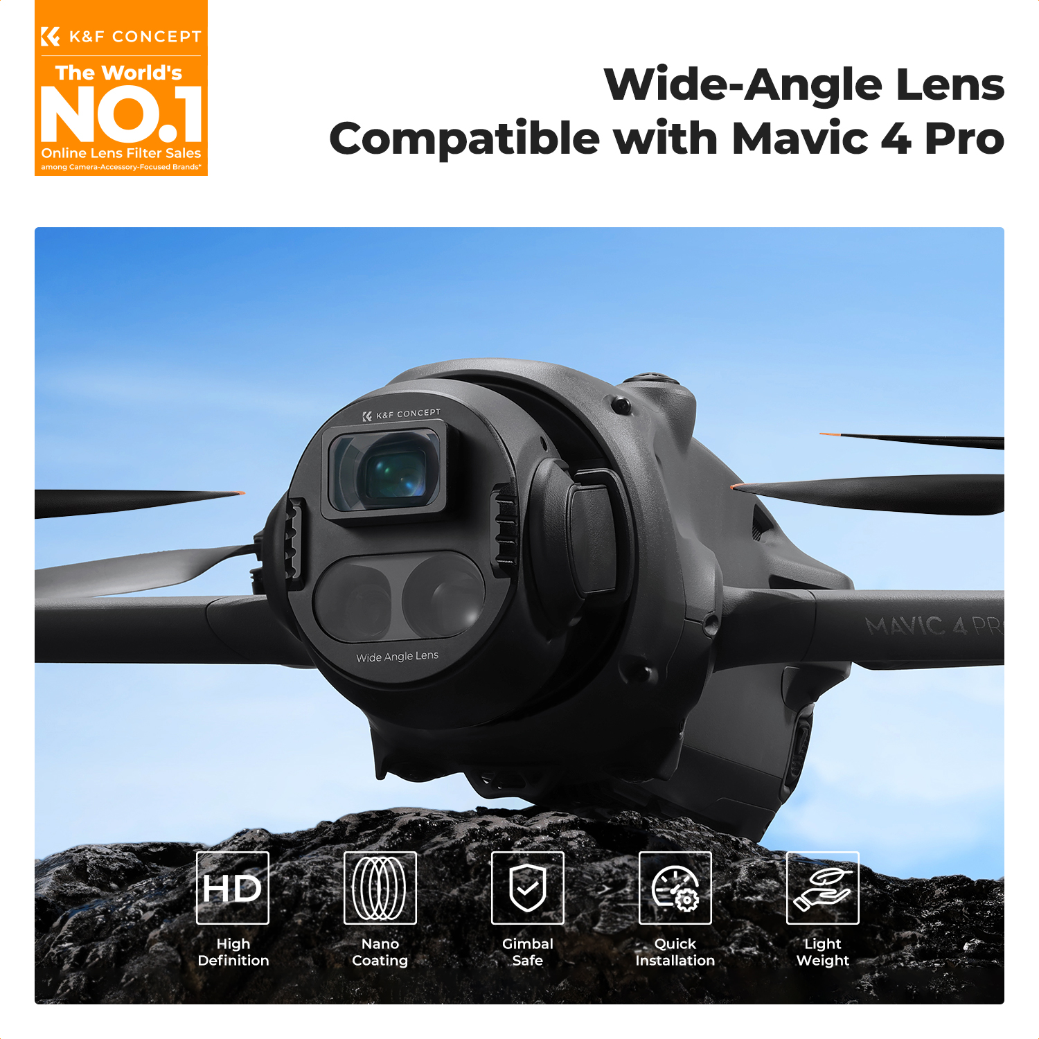 K&F Concept Wide-Angle Lens fo - Drone Camera Wide Angle avaliação e preço