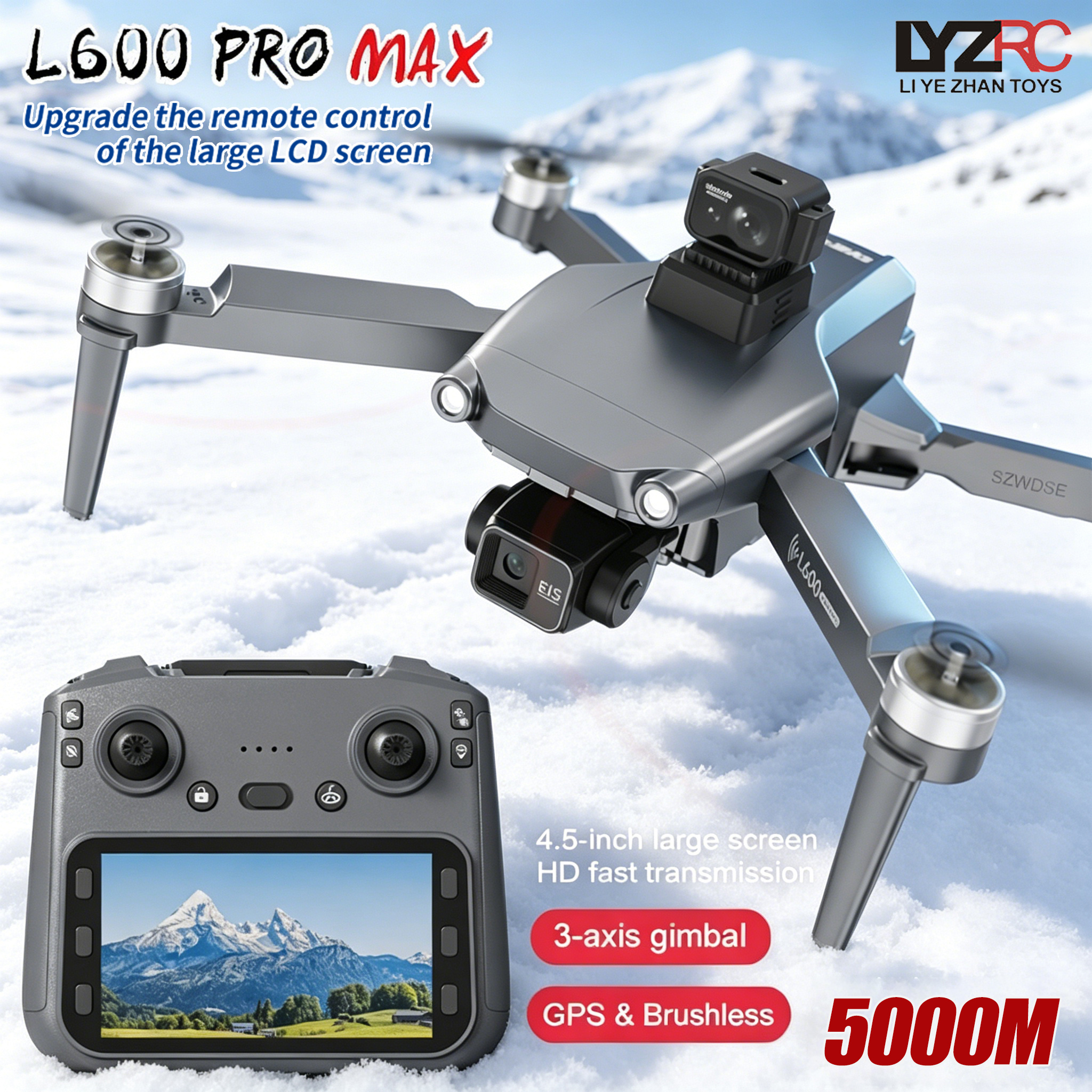 L600 MAX GPS Drone Professiona - Drone Camera With Gimbal avaliação e preço