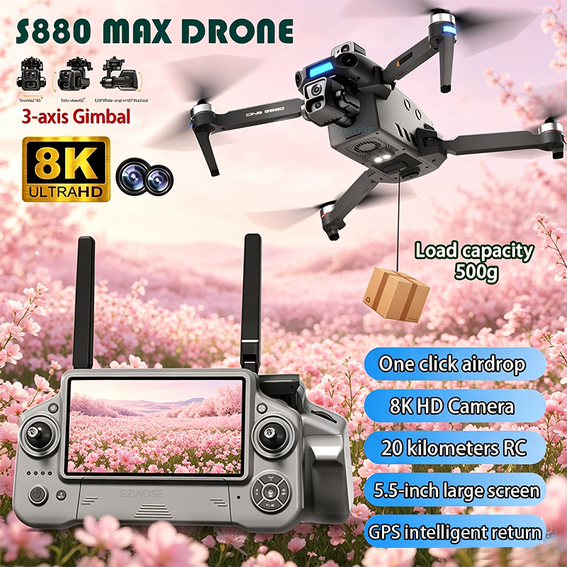 2026 New 8K Dual Camera Drone  - Drone Camera With Gimbal avaliação e preço