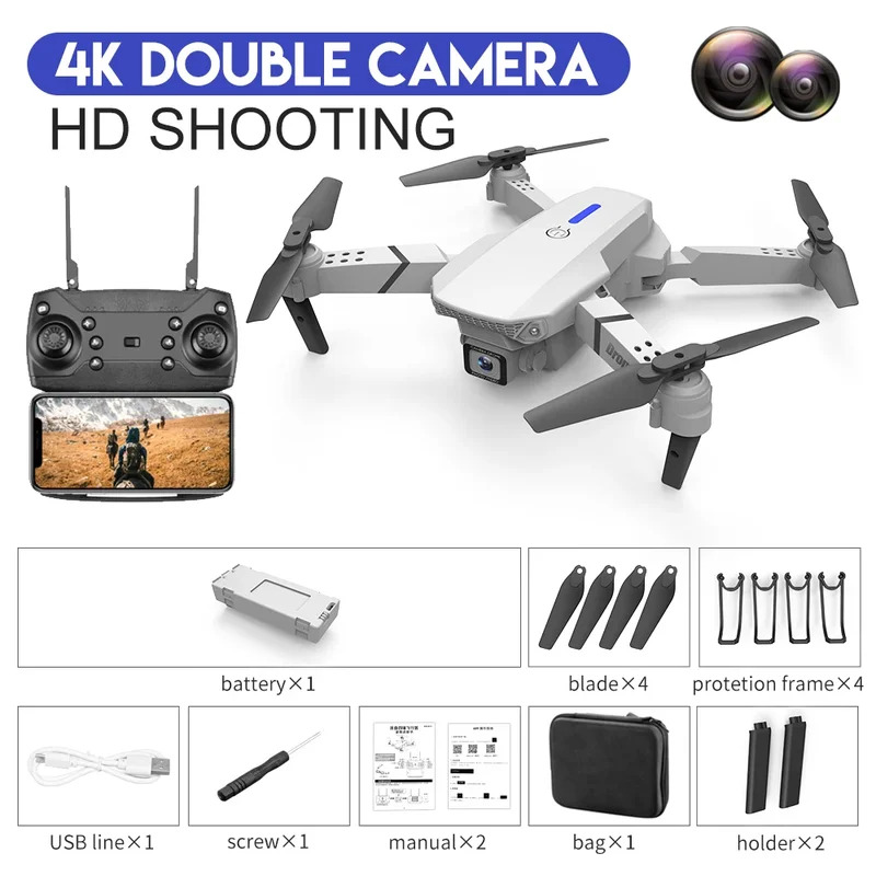 E88 ProIntelligent Folding Dro - Drone Camera Wide Angle avaliação e preço