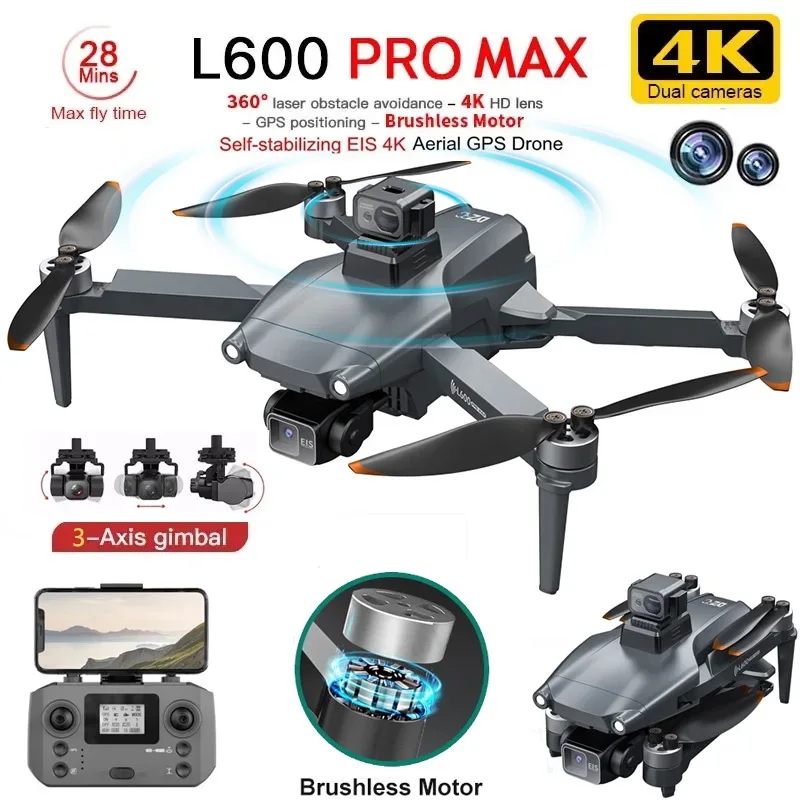 L600 PRO MAX GPS Drone Profess - Drone Camera With Gimbal avaliação e preço