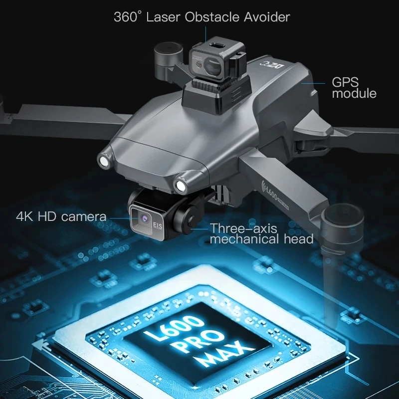 L600 PRO MAX GPS Drone Profess - Drone Camera With Gimbal avaliação e preço
