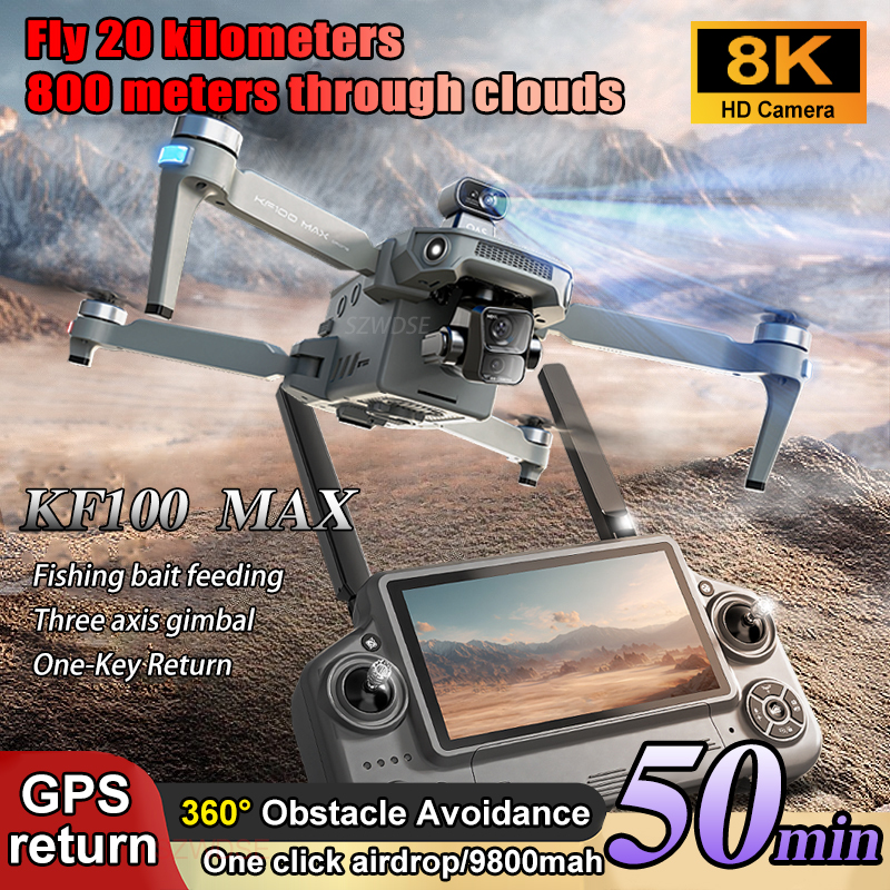 SJRC KF100 MAX 8K UHD Photo HD - Drone Camera Professional avaliação e preço