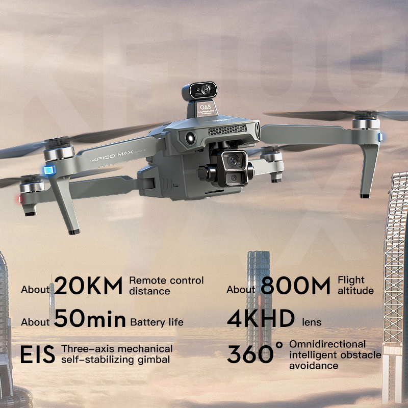 SJRC KF100 MAX 8K UHD Photo HD - Drone Camera Professional avaliação e preço