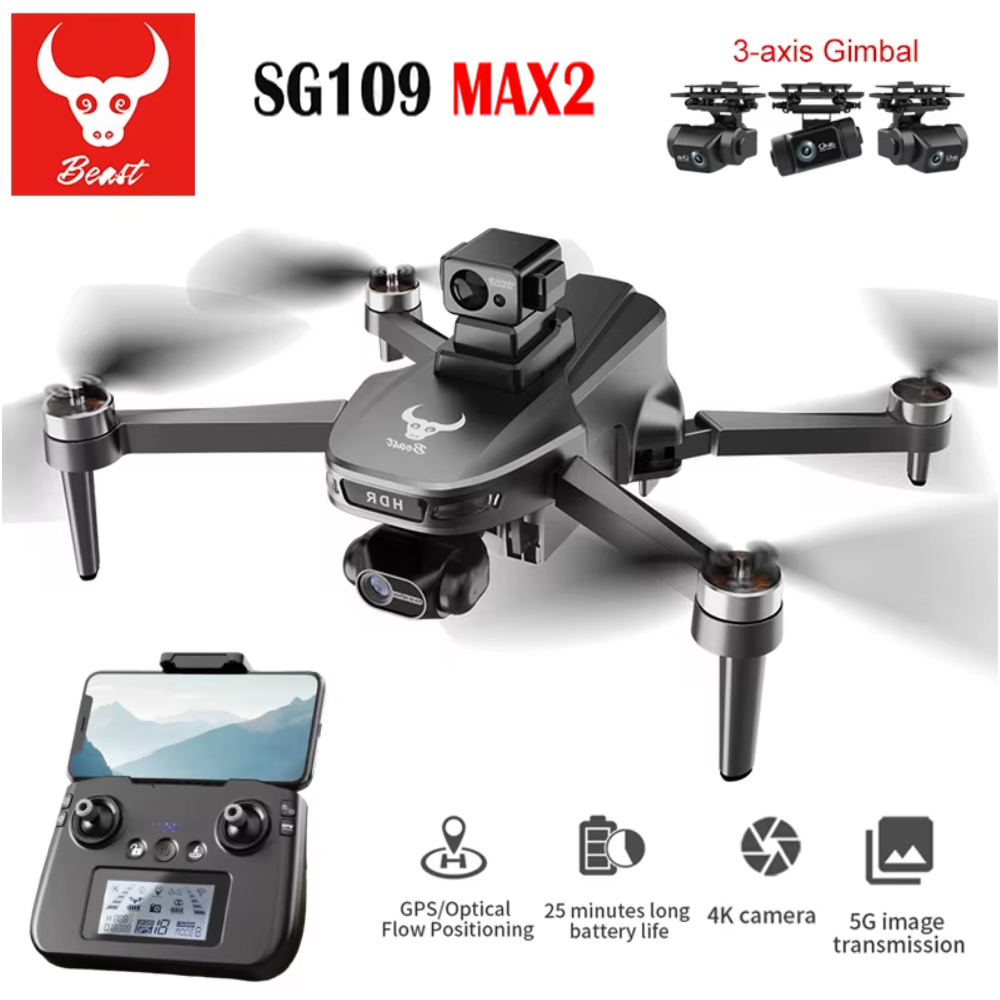SG109 MAX2 Professional FPV 8K - Drone Camera With Gimbal avaliação e preço