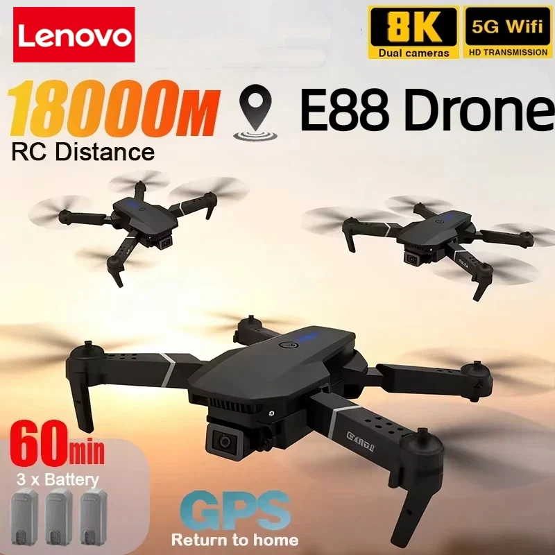 Lenovo New E88 Pro WIFI FPV Dr - Drone Camera Wide Angle avaliação e preço