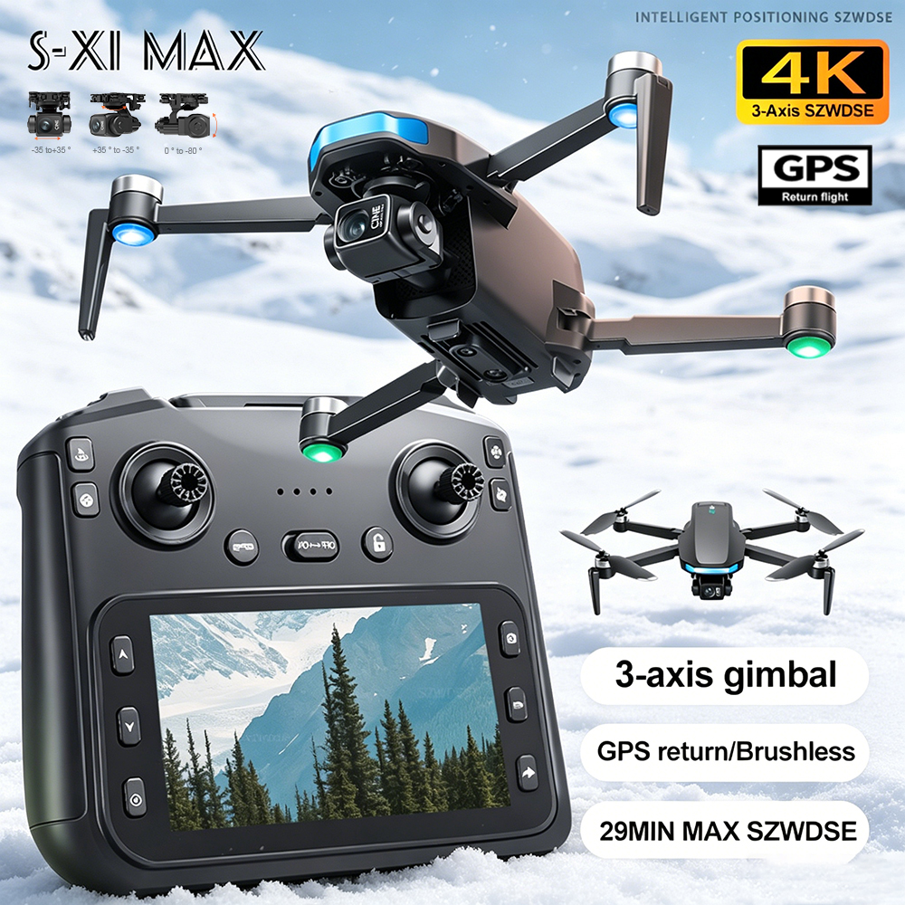 New S-X1 MAX Drone GPS 8K Prof - Drone Camera With Gimbal avaliação e preço