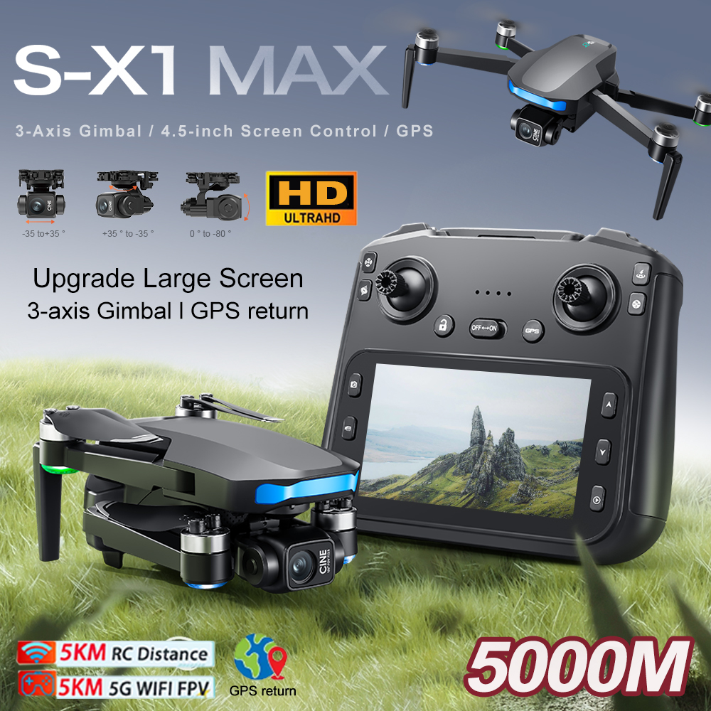New S-X1 MAX Drone GPS 8K Prof - Drone Camera With Gimbal avaliação e preço