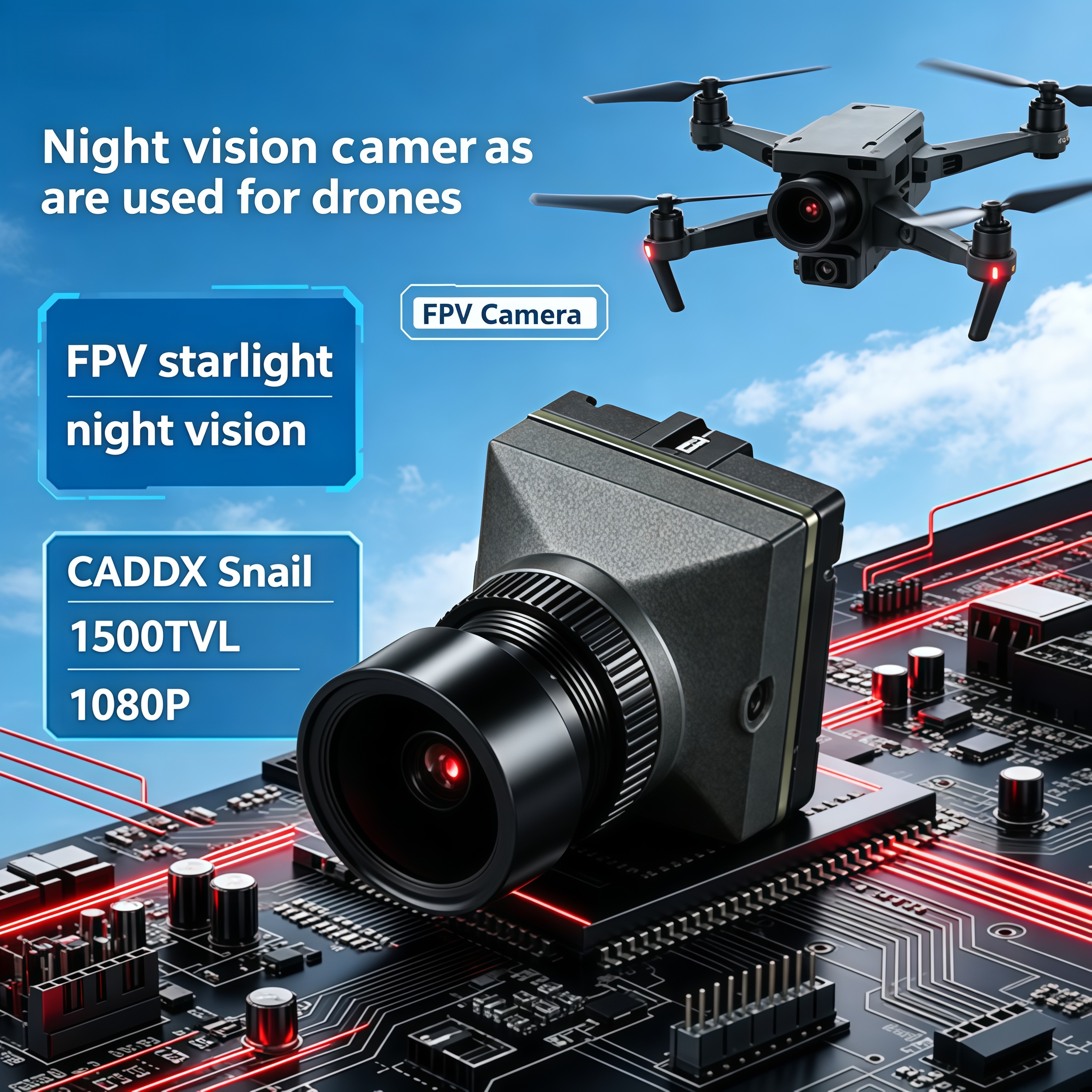 1500TVL HD CADDX Snail FPV Cam - Drone Camera Lens avaliação e preço
