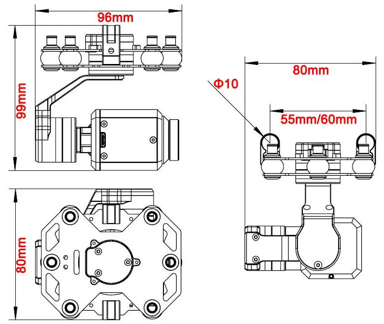 Tarot TL3T20 3-axis Gimbal 640 - Drone Camera Thermal avaliação e preço